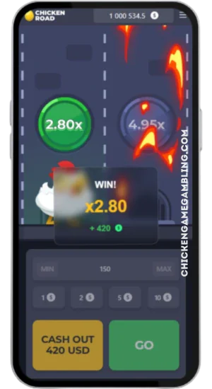 Ganancia Chicken Road x2.80